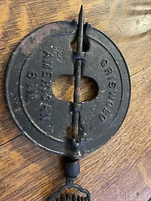 Vintage Griswold New American Cast Iron 6  Flue Damper Reversible Steel Spindle • $22.50