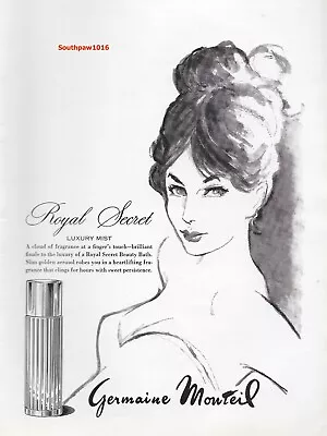 1961 Royal Secret Luxury Mist By Germaine Monteil Original Classic Print Ad • $10.87