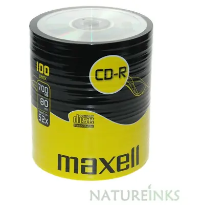 100 Maxell Blank CD-R CD Discs 700MB 80m Extra Protection Shrinkwrap 624037 52x • £19.59