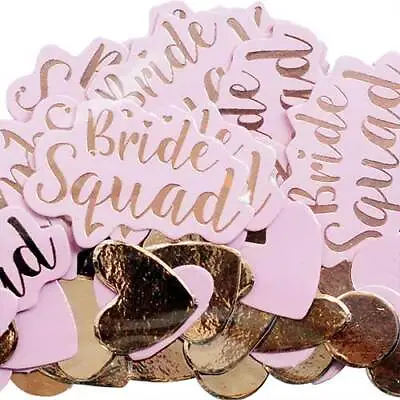 £0.99 • Buy Pink & Gold Bride Squad Foiled Table Confetti 5 Grams