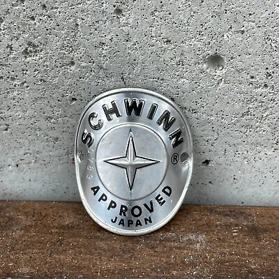 Vintage Schwinn Approved Japan Headbadge Round 1979 79 Head Badge • $28.89