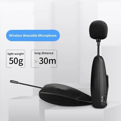 Wireless Microphone UHF Wireless Mic Clip On Lapel Lavalier Bluetooth • £12.99