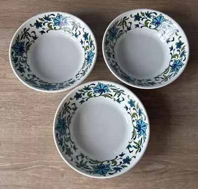 3x Vintage Midwinter Spanish Garden Bowls Soup Dessert Cereal 6.5” Retro 60s 70s • £7.99