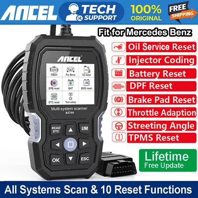 Ancel All System OBD2 Scanner Car EPB ABS Oil Diagnostic Tool Fit For Mercedes • $89