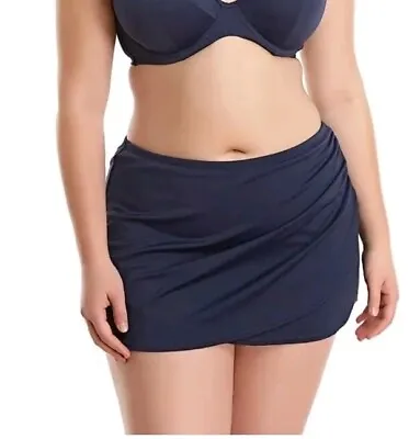 Elomi Essentials Skirted Bikini Brief Skirt Size 18 Midnight Blue 7619 • $24.87