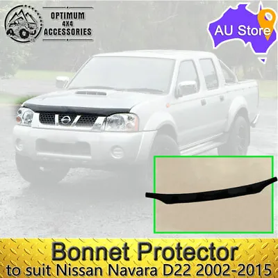 $85 • Buy Bonnet Protector Guard Black To Suit Nissan Navara D22 2002-2015