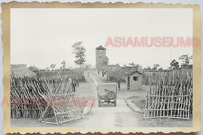 40s WW2 Vietnam PHUC YEN TOWN JEEP FORTRESS WATCH TOWER WAR Vintage Photo 29555 • $23.99