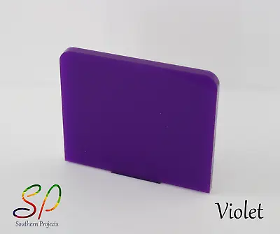 Violet Acrylic Sheets With Or Without Adhesive Back 3mm Cast Acrylic • £8.33