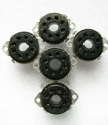 Set Of 5 Meissner 8 Pin OCTAL Tube Sockets Fit 5Y36V66L65691588159927027 • $50