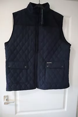 Country Estate Men's Arundel Quilted Bodywarmer Gilet Navy Size XL - BNWT • £15.99