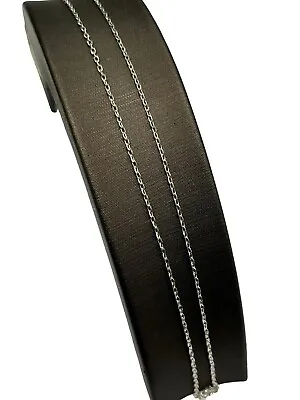 18ct 18K White Gold Italian Fine Cable Link Chain Necklace 2.06 Grams 45cm. New • $270.75