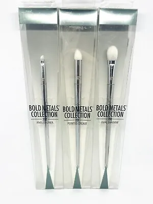 Real Techniques Bold Metals Makeup Brushes 3pc Shadow Crease Liner 🌟Authentic🌟 • $38