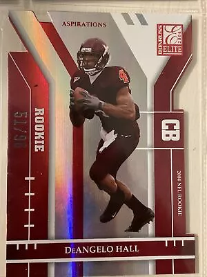 2004 Donruss Elite Aspirations Die-Cut /96 DeAngelo Hall Rookie RC VT Hokies • $9.99