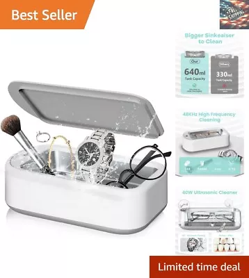 Professional Ultrasonic Cleaner For Jewelry & Valuables - 640ml Capacity 48K... • $50.79