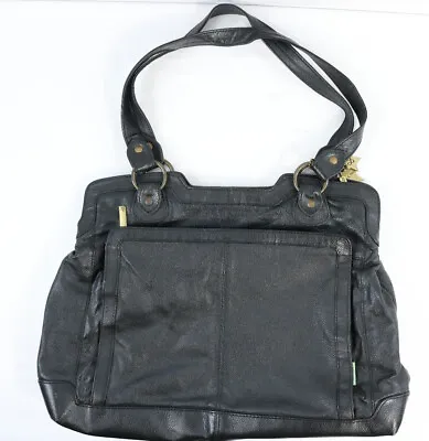 Ollie & Nic Black Leather Hand Bag 32x25x11cm  • £20
