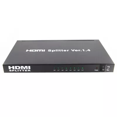 8 Port 1080P HD HDMI Splitter For  HDTV Bluray Xbox PS3 1 In 8 Out • $34.99