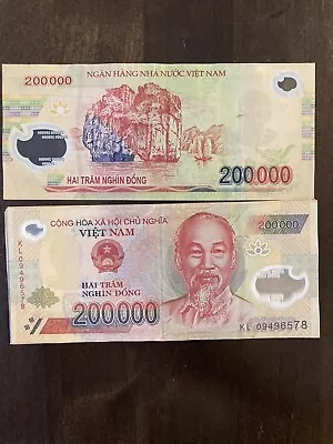 2 Million  10 X 200000 VIETNAMESE DONG Vietnam Notes Authentic Guarantee • $120