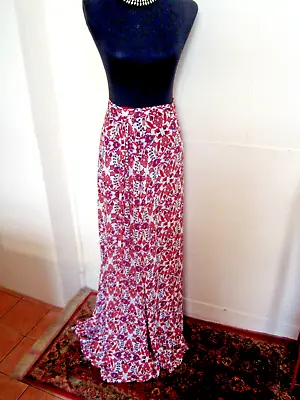 TIGERLILY Turkish Baths Red High Waisted Wrap Maxi Skirt. Size 8 Rrp. $200 • $65