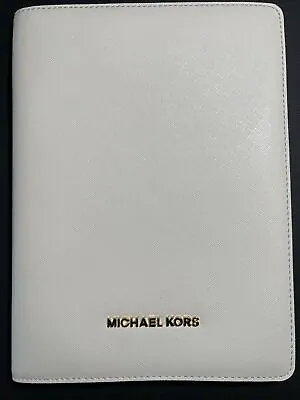 NEW Michael Kors Saffiano Leather Gray IPad Case With Classic Gold Tone Logo • $27.25