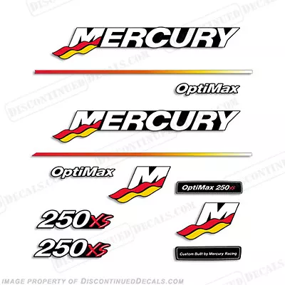 Fits Mercury 250xs Optimax Racing Outboard Engine Decal Kit 2003-2004 250hp  • $104.95