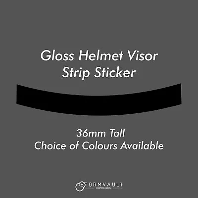 Helmet Visor Sun Strip Sticker - 36mm Tall | Racing Bike Car Kart Decal Gift • £4.49