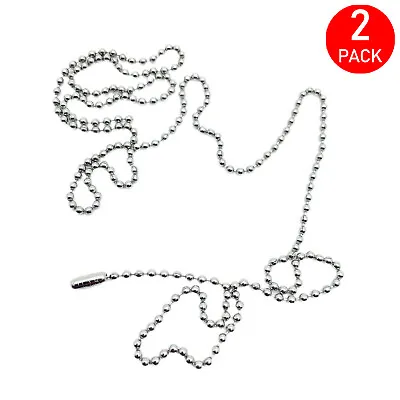 £3.99 • Buy 30  Stainless Steel Ball Chain Bead For Dog Tags Necklaces 304 Grade (1 - 10 Pc)