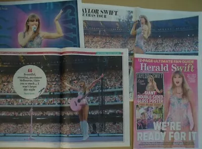 26 Pages  Of Taylor Swift S  Concert  Inc. Posters /pic .from The Sun Newspapers • $33