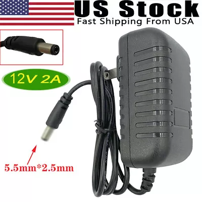 $4.74 • Buy AC DC 12V2A POWER SUPPLY ADAPTER CHARGER US Plug FOR CAMERA LED STRIP LIGHT CCTV