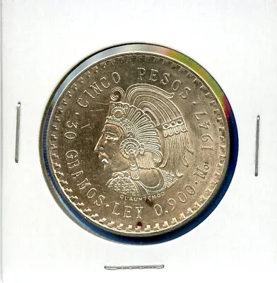 1947 Mexico 5 Peso Cuauhtémoc Silver Coin #37 BU 1947 Brilliant Uncirculated  • $62.95