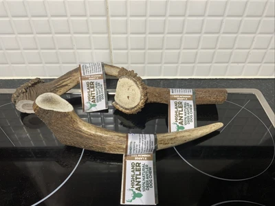 £45 • Buy 3 X Highland Antler Dog Puppy Chews 100% Natural Long Lasting LowFat Extra Large