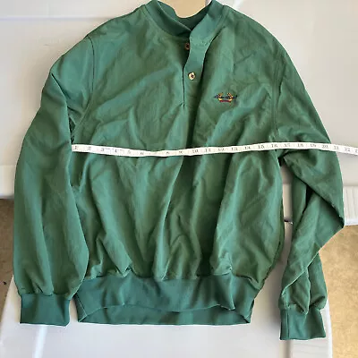 Men’s Vintage Eddie Bauer Green Pullover Windbreaker Golf Ebtek Jacket XS • $39.99