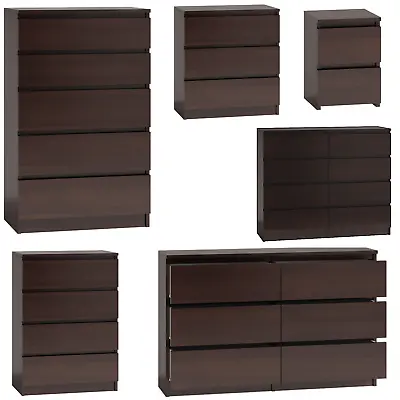 £59.99 • Buy MODERN - WENGE WALNUT Chest Of Drawers And Bed Side IKEA STYLE 