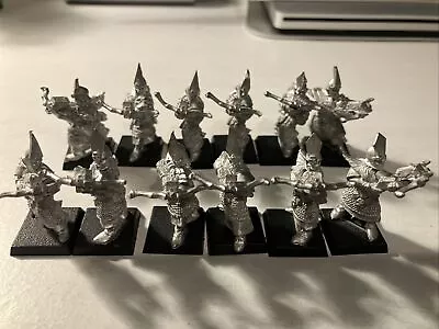 Warhammer 12 X Dark Elves Crossbowmen Metal 1990s • £19.99