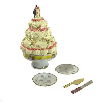 Reutter Porcelain - Dollhouse Miniature Wedding Cake And Accessories • $29.50