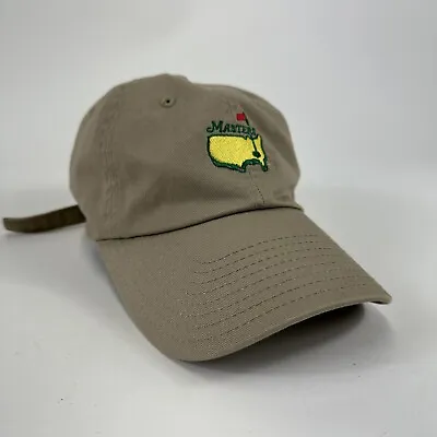 The Masters Augusta American Needle Strapback Hat Cap Golf Embroidered Khaki • $23.50