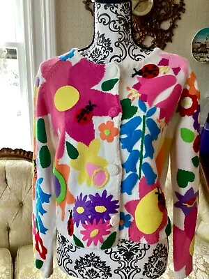 Vintage Michael Simon Cheery Wildflower Cardigan • $160