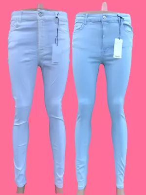 Ladies Mango Jeans High Waist Skinny Jeggings Womens Girls Denim Trouser • £7.49