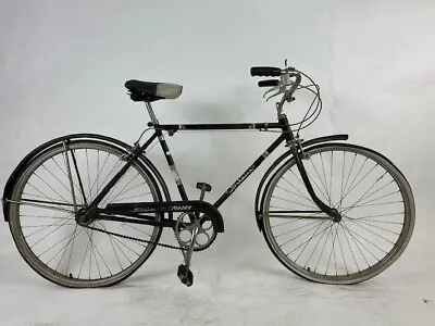 Vtg 1960s Schwinn Racer Black 3 Speed Delux Road Cruiser Bike Honest Original • $244