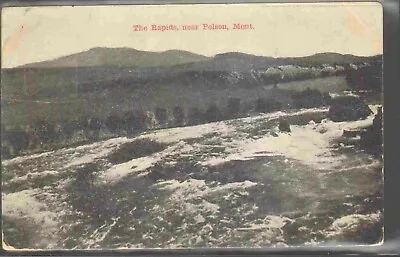 1913 Postmarked Postcard The Rapids Near Polson Montana MT • $4.49