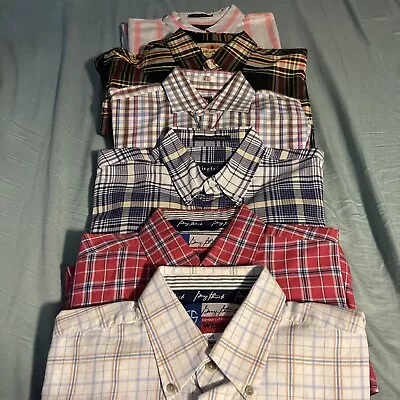 Lot Of 6 Assorted Brands Dress Shirts - Large See Pictures Long Sleeves • $30