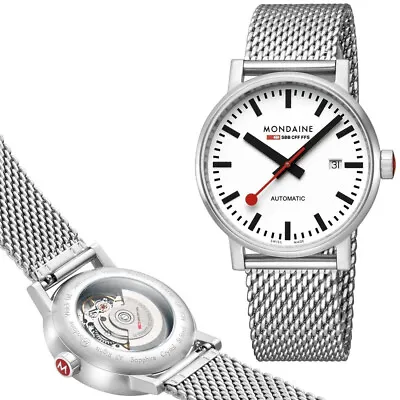 Mondaine Watch MSE.40610.SM EVO2 Automatic 1 9/16in Sapphire Glass Swiss Made • $698.27