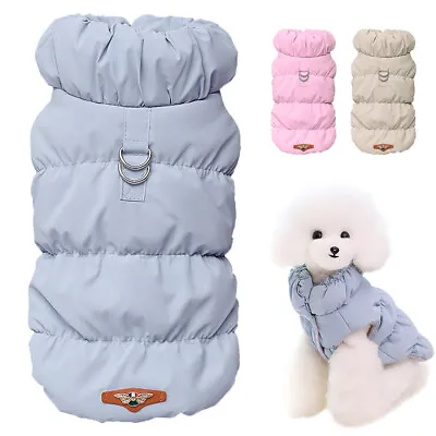 1X Windproof Dog Cat Coat Jacket Pet Puppy Warm Fleece Lined Vest Winter Clothes • £12.23