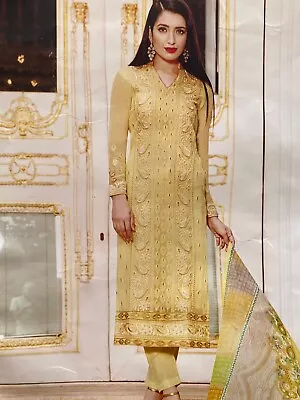 Unstitched Georgette Suit With Embroidery Beautiful Fabric 4 Piece  • £15