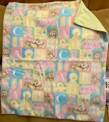 Handmade A B C BEARS DUCKS Baby Bed Crib Cluch Blanket Free Shipping • $18