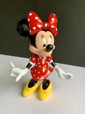 Disney Minnie Mouse Poseable￼￼ Figure Toy 8  Doll Red Polka Dot Dress PVC • $14.95