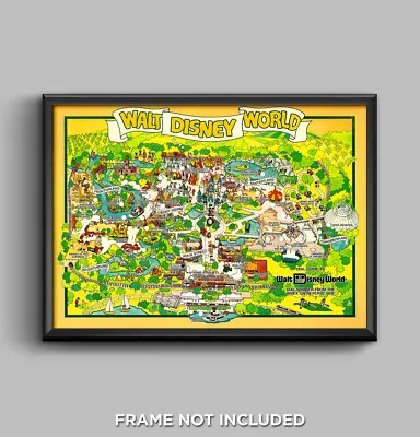 Disney World Magic Kingdom Phone Number Map Print Poster Wall Art Decor 3441 • $29.95