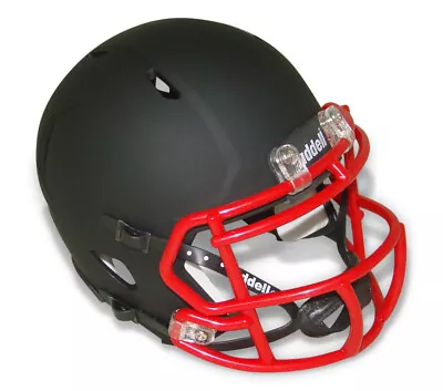 Matte Black Scarlet Red Mask Blank Riddell Revolution SPEED Mini Football Helmet • $29.95