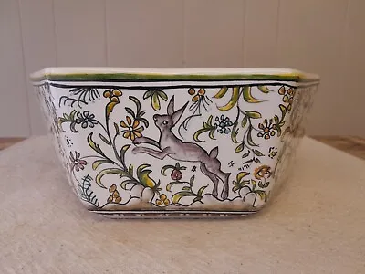 Antique Portugal Coimbra Hand Painted Ceramic Bowl XVII 1970 RARE Collectible • $99