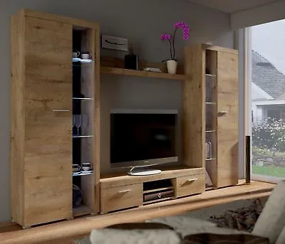 Living Room Furniture Set Modern TV Unit Wall Media Stand  Display Cabinet • £479