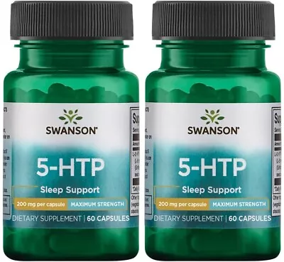 $59.50 • Buy Swanson 5-HTP 200mg Max Strength 2 X 60 Capsules MOOD And SLEEP SUPPORT